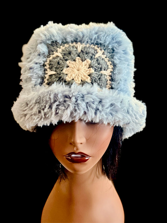 FurLuxe Crochet Bucket Hat