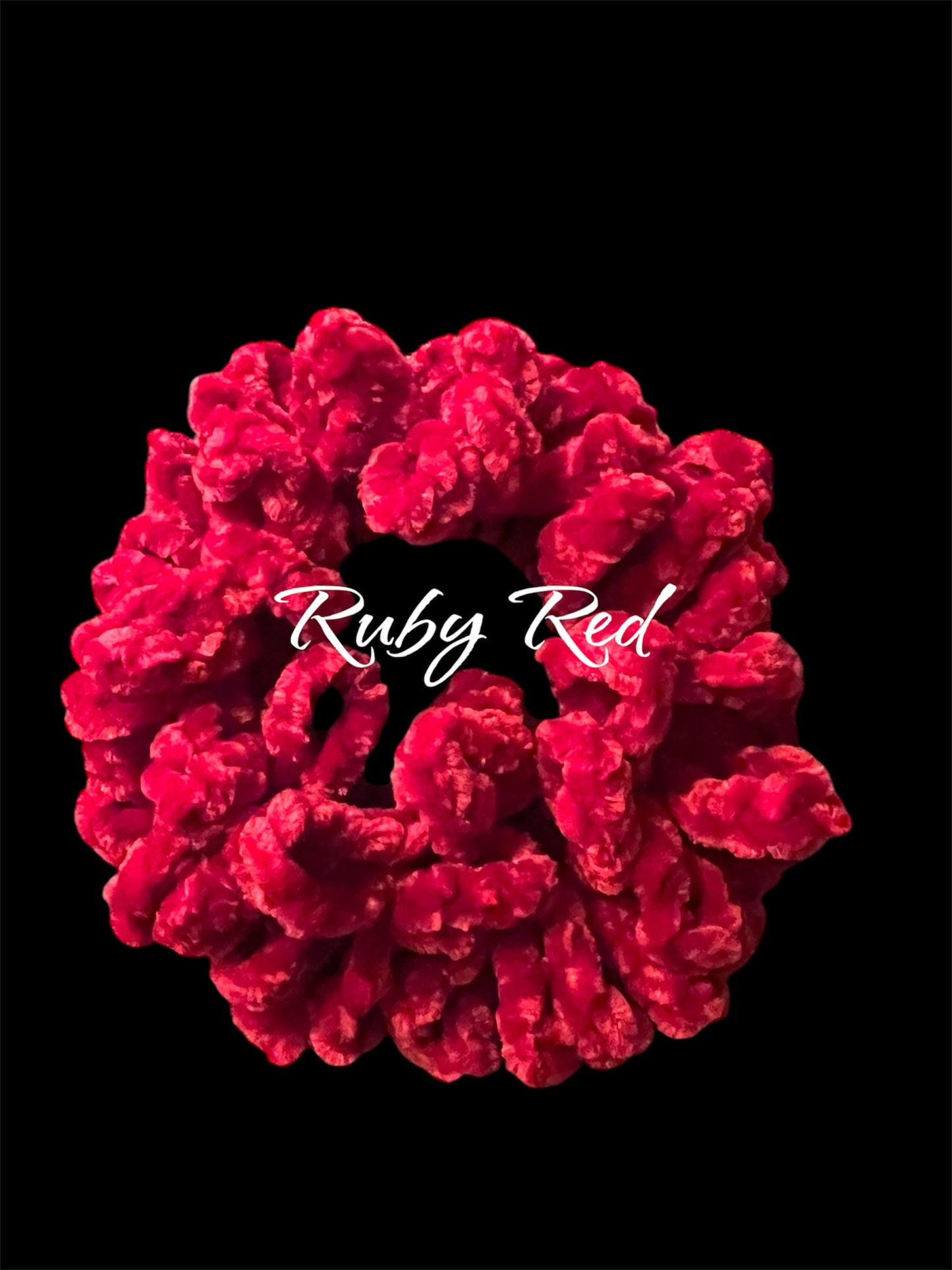 Velvety Loop Ruffle Crochet Scrunchies
