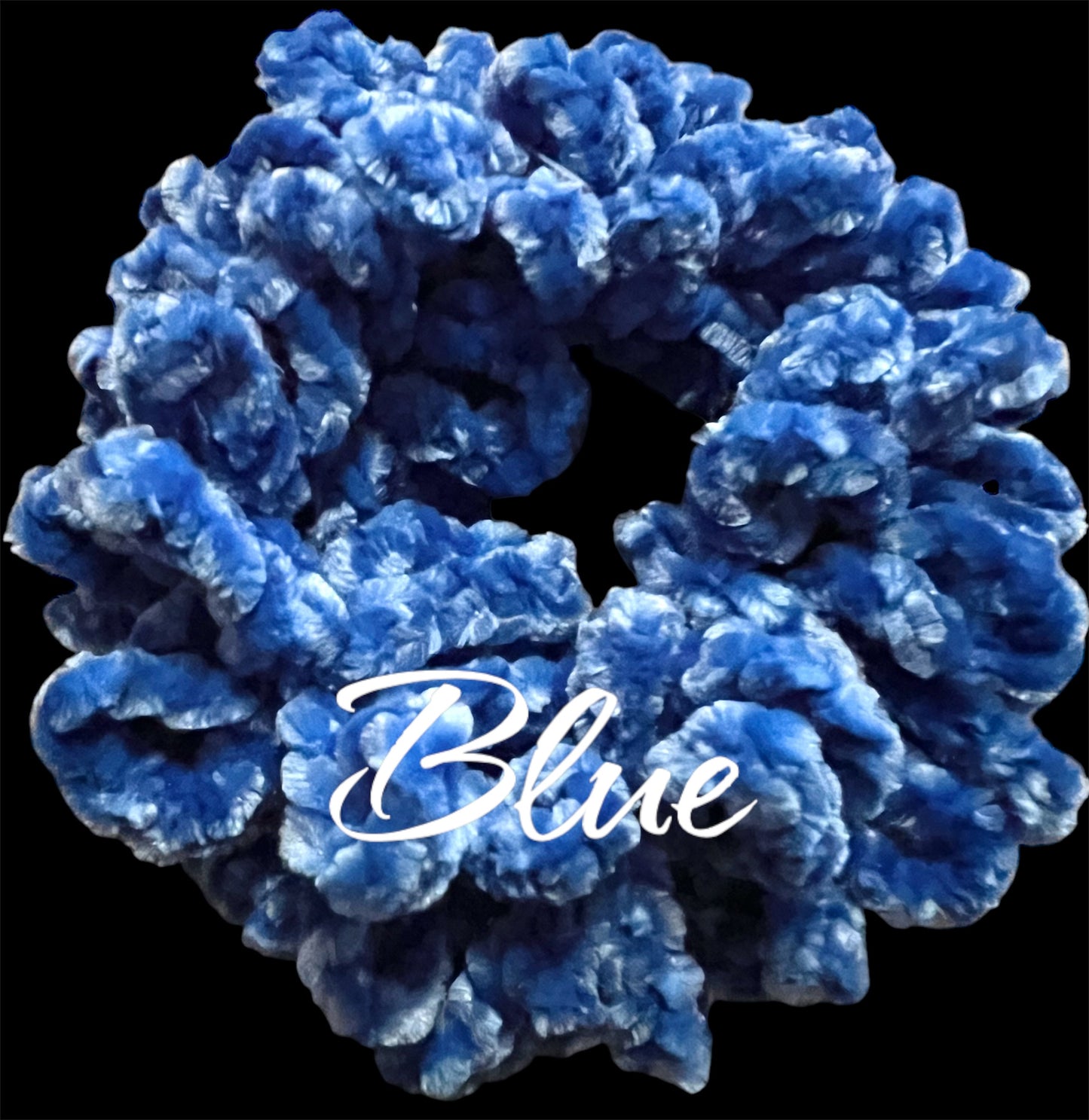 Velvety Loop Ruffle Crochet Scrunchies