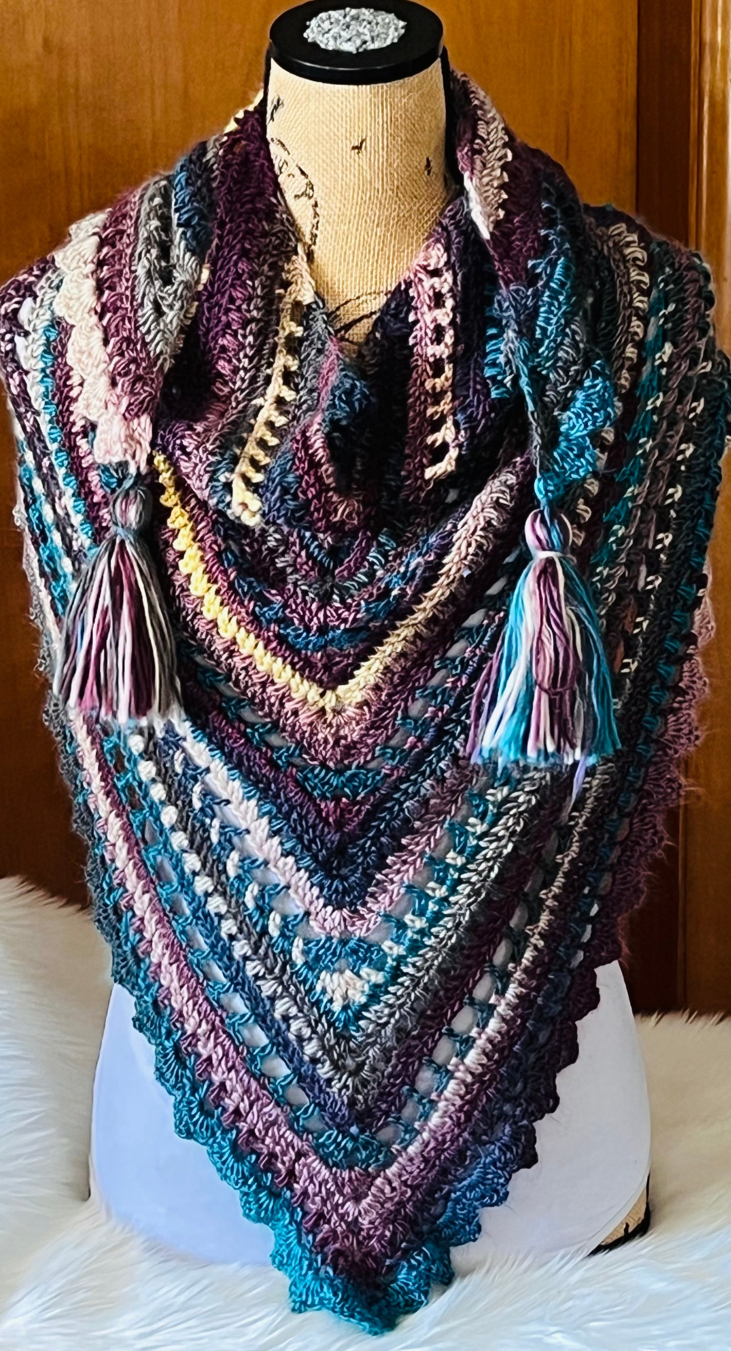 TealBerry Delight Shawl Scarf