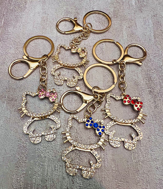 Rhinestone Hello Kitty Bag Charm/Keyring