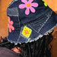 Denim (Crochet Retro Flower) Sun Hat