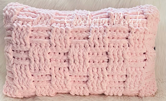 Chunky Pink Textured Pillow