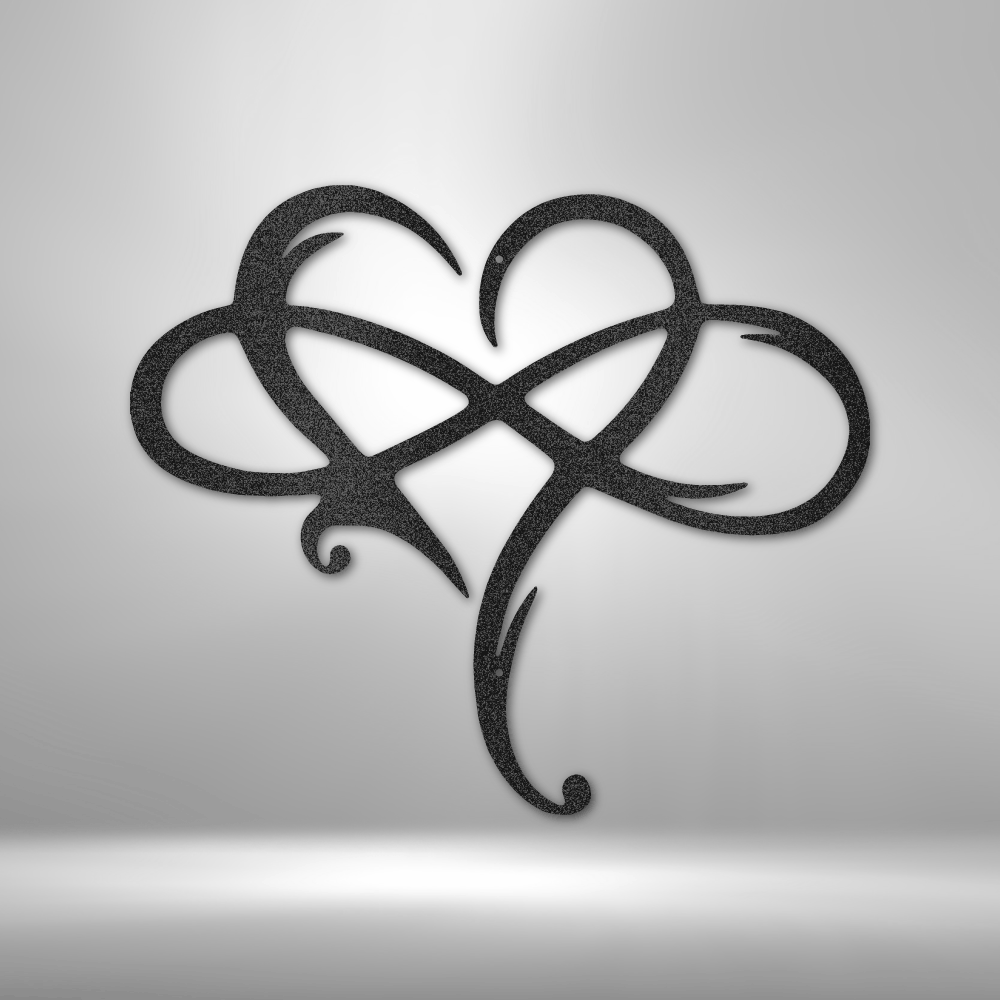 Infinity and Heart - Steel Sign – Peachful Crafts