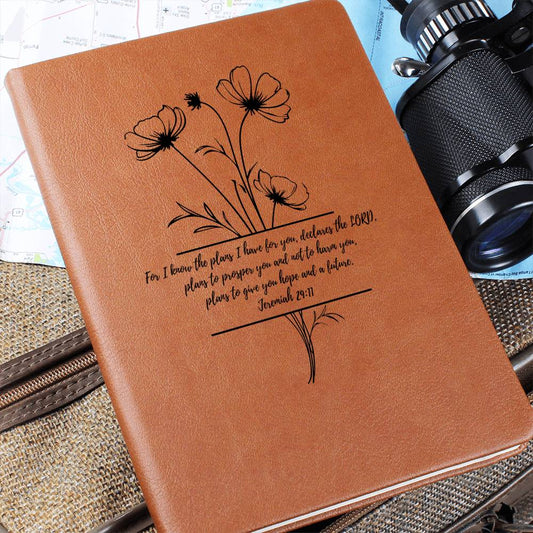 Bible Verse Journal, Gifts for Her, Lined Journal, Vegan Leather Journal