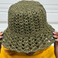 Crochet Natural Raffia Bucket Hat
