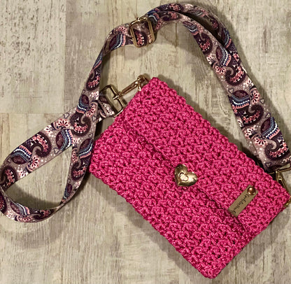 Crossbody Fannie Purse - Flamingo Fushia