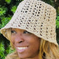 Crochet Natural Raffia Bucket Hat
